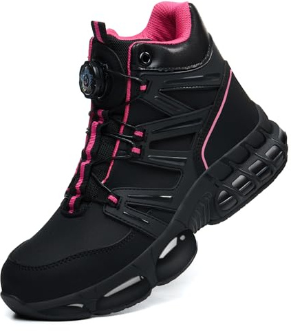 PAQOZKC Botas de Seguridad Ligeros Botas de Trabajo Comodas C21/Rosa 37