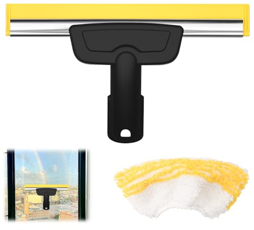 Trendecor Boquilla de ventana para limpiador de vapor Karcher con juego de paños de microfibra, compatible con Kärcher SC1 SC2 SC3 SC4 SC5 SC7 limpiador de vapor accesorios de repuesto sin rayas