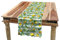 ABAKUHAUS Kunst Tischläufer, Blooming Lemon Tree, Esszimmer Küche Rechteckiger Dekorativer Tischläufer, 40 x 300 cm, Farngrün Seafoam