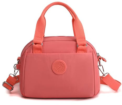 FORRICA Handtaschen Damen Freizeit Leicht Umhängetasche Frauen Crossbody Tasche Oxford Stoff Wasserdicht Damenhandtaschen Orange