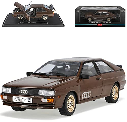 alles-meine.de GmbH A*U*D*I Quattro Ur-Quattro Coupe Havanna Braun 1980-1991 1/18 Sun Star Modell Auto mit individiuellem Wunschkennzeichen