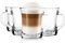 Glasmark KROSNO 1992 Bicchiere da caffè Bicchiere da caffè con manico Tazza in vetro da tè 200 ml Robusto lavabile in lavastoviglie Trasparente lucido
