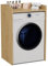 BDW Waschmaschinenschrank 97,5x64x50 cm, für Waschmaschine & Wäschetrockner, Badezimmerschrank Hoch, Badezimmer Möbel, Bad Schrank Badezimmerschrank (Artisan-Eiche)