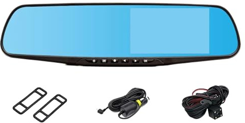 Registratore di guida per auto, anteriore e posteriore, schermo da 4,5 pollici, registrazione in reale, monitor grandangolare per avventura, minivan, camion, viaggi, gite in famiglia