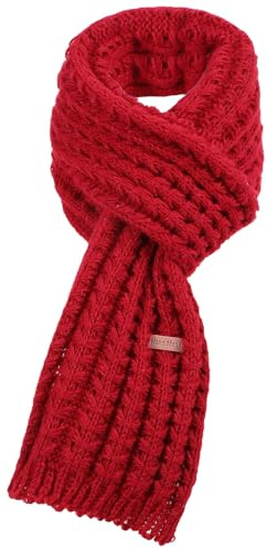 Bufanda de punto para niños, bufanda tejida para niños, bufanda de invierno para niños, calentador de cuello unisex, bufanda de color puro para niños y niñas de 2 a 10 años, color burdeos, rojo, Talla