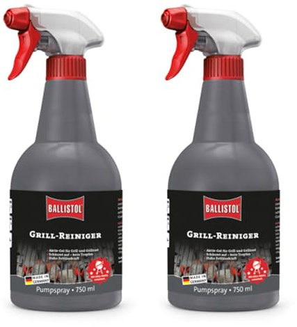 ELITE BBQ 2er Set Grillreiniger 2x 750ml – Extrem-Fettlöser mit Aktivschaum – Löst Eingebranntes, Ruß & Fett – Für Grill, Backofen, Kamin & Pfannen – 2er Sparpack