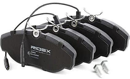 RIDEX Bremsbeläge Satz Bremsklötze Bremssteine Set Vorne mit Verschleißwarnkontakt | ECE-R90 402B0453