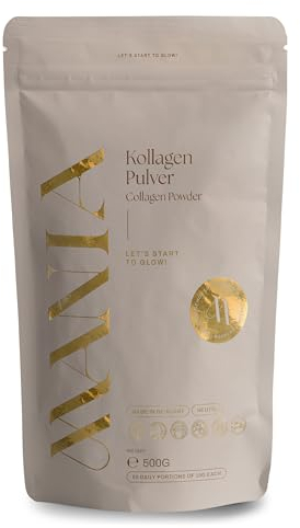 MANIA Kollagen Pulver 500g – Geschmacklos & Geruchsneutral – Hydrolysiertes Kollagen Pulver – Premium Qualität – Kollagen Peptide Pulver – Kollagen Pulver aus Weidehaltung