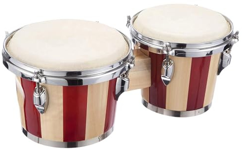 Bongo Drum per bambini, strumento educativo a percussione professionale, strumento musicale a percussione da 15,2 cm e 17,8 cm, per principianti