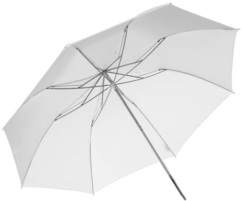 Paraguas suave de 37 pulgadas, color blanco translúcido para estudio fotográfico y de video, luz de estudio fotográfico intermitente