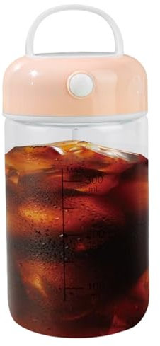Vaso agitador eléctrico, potente, silencioso, PC, componentes electrónicos, 380 ml, lindo vaso agitador alimentado por batería, taza agitadora de alimenticio para leche en polvo, 7,5 x 16,3 cm