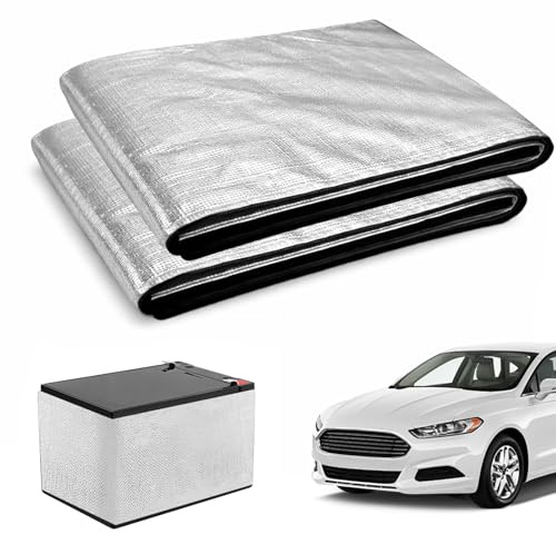 MeYuxg Kit d'isolation de batterie, 2 pièces, 102 x 18 cm, flexible, housse de protection ignifuge, pour voiture, camion, camping-car