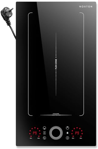NOXON Domino Flexzone - Piano cottura a induzione, 2 piastre
