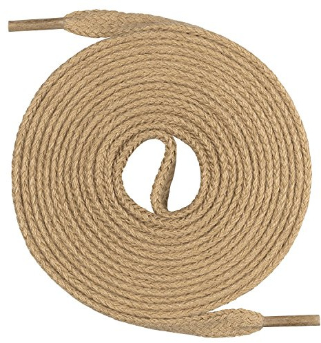 Mount Swiss skosnören platta 7 mm bomull – 12 färger 18 längder 45–200 cm, Beige, 100