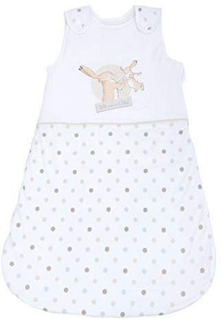 Herding Weißt du eigentlich wie lieb… Baby-Schlafsack, 70 cm, Seitlich umlaufender Reißverschluss und Druckknöpfe, Weiß