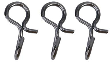 Fliegenfischen Snap, 50PCS Fliegenfischer-Karabinerhaken, Fliegenfischer-Hakenclips, Edelstahl-Fliegenhaken-Köder Schnappfischer-Druckknöpfe zum Aufhängen von Ködern, Haken(M.)