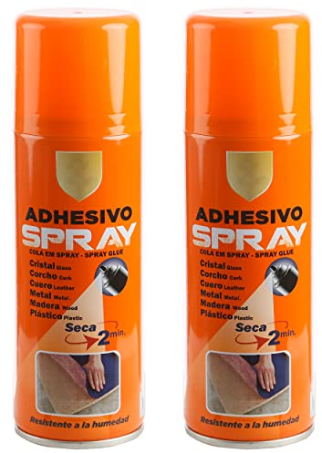 Spray Adhesivo Pegamento en Spray Multiusos Permanente al Secarse Resistente a la Humedad - 2 x 200ml