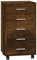 vidaXL Schubladenschrank, Kommode mit 4 Rollen, Schrank Rollcontainer mit 5 Schubladen, Aktenschrank Büroschrank, Modern, Räuchereiche Holzwerkstoff