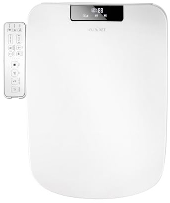 WLJBIDET Sedile WC quadrato per bidet per WC rettangolari, bidet elettrico, sedile rettangolare riscaldato, asciugatrice regolabile e acqua calda, lavaggio oscillante anteriore e posteriore