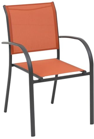 HESPERIDE - Fauteuil de Jardin Piazza Ambre et Graphite - Aluminium Anti-Rouille - Mobilier d'Extérieur Terrasse Balcon