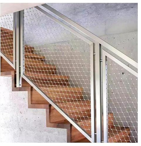 Flexibles Edelstahl-seilnetz, 304 Edelstahl-Seilnetz, Maschendrahtzaun, Gartenzaun, Horizont Geflügelnetz Easy, Beweglicher Begrenzungszaun, Anpassbar (Size : H2.7xL4m/H8.85xL13.12ft)