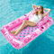 Sloosh 72x 38/180x95 cm Piscina con Materasso ad Aria per Adulti, Piscina Gonfiabile con Portabicchieri, Schienale Regolabile, Materasso ad Aria Acqua per Adulti, Festa in Acqua Rosa