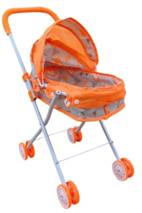 F Fityle Poussette Pliable pour Poupée, Poussette Poupée pour Filles, Jouet Éducatif Motricité Fine, Cadeau d'anniversaire Simulation Réaliste, Accessoire Déco Maison de Poupee Interactive
