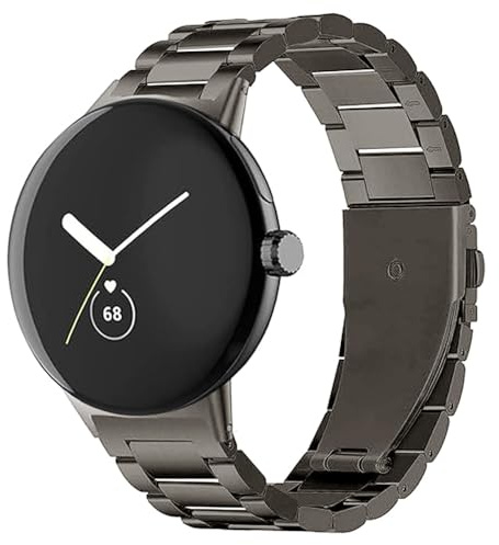 synsing Titan metallarmband kompatibelt med Pixel Watch 3 41 mm/2/41 mm armband, metallarmband med säkert spänne som pixel klocktillbehör för män och kvinnor, 41mm