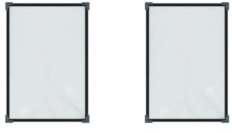 Juego de 2 cubiertas superiores magnéticas antisaltos para pantalla de acuario, accesorios resistentes, 100 x 50 cm, negro, 100 x 50 cm