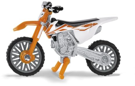 siku 1391, KTM SX-F 450 Motorbike, Metal/Plastic, Orange/White, Folding stand
