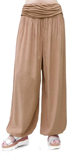 GLAMEXX24 Pantaloni Harem Donna, Larga Casual Pantaloni da Yoga con Tasche, Estivi Pantaloni Sportivi Leggeri per Jogging, Danza, Pilates