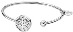 LOTUS STYLE Pulsera Acero Inoxidable Mujer LS2225-2/3 Árbol de la Vida - Sofisticado Brazalete con Pulido y Acabado Refinado 6,1 cm - Regalo de Cumpleaños - Aniversario - Ocasiones Especiales