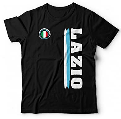 Generico T-Shirt Lazio Sport Maglietta Calcio Vari Colori Tifosi Stadio Olimpico Ultras - Taglie dalla S alla XXL (L, Nero)