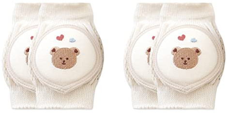 SONARIN Rodilleras Bebe para Gatear,2 Pares Rodilleras para Gatear Elásticas Protectores de Rodilla Calentador de Piernas Bebé Transpirable para Bebé Niños Niñas 0-36 Meses