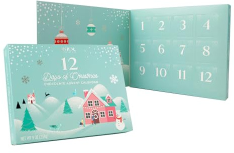 Advent Calendar 2025 Chocolate Advent Calendar By Astor, 12 Days Countdown To Christmas, Rich Belgian Dark, Milk and White Chocolates Holiday Gifts