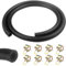 Newpop 1 Mètre durite essence, 8mm Diamètre Intérieur durite gasoil, tuyau essence avec 8pcs colliers de serrage, Tuyau de Carburant pour Camion, Voiture, Tracteur ou Petit Moteur