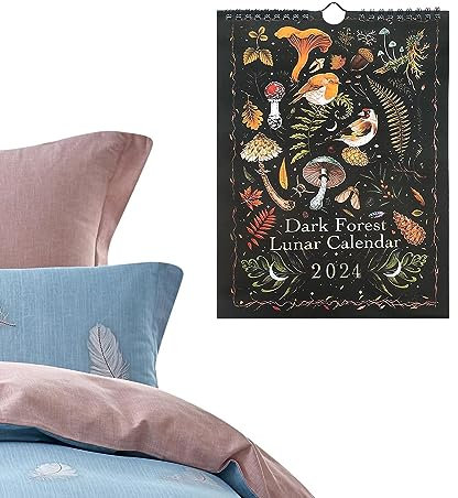 2024 mörka kalendrar, 2129,8 cm tidsplanering mörk kalender, månkalender