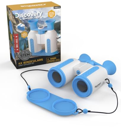 DISCOVERY #MINDBLOWN- Binoculars for Kids - Binoculars Kids with Magnifying Glass, Neck Strap and Soft Eye Cups for Kids, Spy Kids Toys - STEM Toy, Learning Resources for Kids 6+