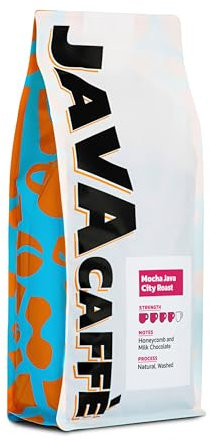 Java Caffè Mocha City Roast Coffee Beans 1kg, Full Medium Roast, Fresh Hand Roasted & Packed In The UK