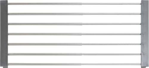 Rosenstein & Söhne Kühlschrank-Gitterböden: 4er-Set Univ.-Einlegeboden,f. Kühlschrank/Regale,ausziehb. bis 60cm (Einlegeböden Kühlschrank Gitter, Teiler-Schienen, Küchenhelfer)