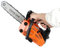 Tronçonneuse à essence 25,4cc, tronçonneuse thermique 25,4cc avec poignée ergonomique, tronçonneuse haute puissance, tronçonneuse de jardin compacte, tronçonneuse de jardin pour élagage Orange