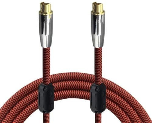 WANGFK Protector de cable S-Video a S-Video, adecuado for decodificador de TV, monitor de proyector de DVD, cable S video OFC de 4 pines M/M 1M 2M 3M 5M 8M 10M(Red,150cm)