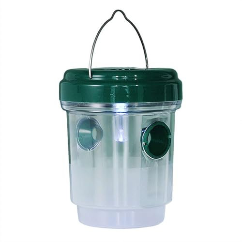 Wasp Traps Outdoor Hanging, Solar Bee Trap for Outside, Wasp Trap Bee Insect Yellow Jacket Hornet Killer, Solar Powered Hornet Trap for Garden Patio Backyard