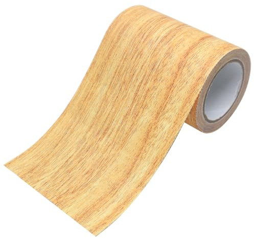KtbeYTi Nastro per Riparazione Venature del Legno, 8cm x 4.57m, per Riparazioni di Pavimenti Laminati, Mobili e Bordi Porta (cammello dorato)