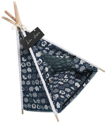 MERRYHAPY Washable Pet Tent House for Cats and Dogs All-season Canvas Teepee with Light-blocking Design Indoor Outdoor Sleeping Place Providing Safe Cozy Rest and Play Space