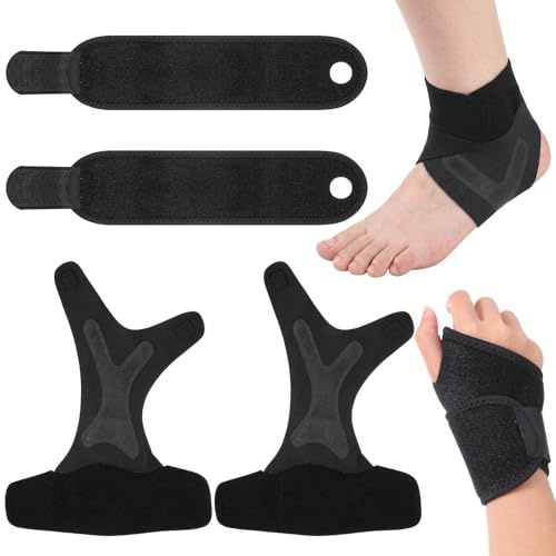 Amabro 2 muñequeras y 1 par de tobilleras para niños, ajustables, ultrafinas y transpirables, para fitness y uso diario