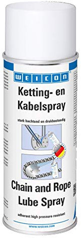 WEICON Spray Lubrifiant pour Chaînes et Câbles 400 ml de lubrifiant adhésif incolore résistant à la pression