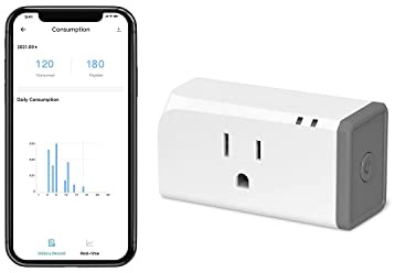 SONOFF S31 WiFi Smart Plug with Energy Monitoring, 15A Smart Outlet Timer Switch ETL Certified, Compatible with Alexa & Google Home, IFTTT Supporting, 2.4 Ghz Wi-Fi Only
