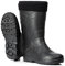 CLIMBR Ultraleichte gefütterte Gummistiefel Herren EVA Thermo 40-49 warme Winter Stiefel Arbeitsstiefel mit Futter Anglerstiefel (Schwarz, 47)