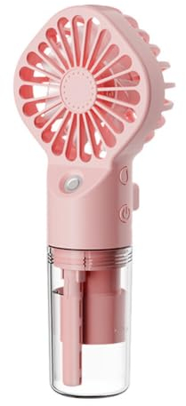 ISAKEN Tragbarer Handventilator mit Wasser, Mini Ventilator Klein Ventilatoren USB Wiederaufladbarer Akku Taschenventilator Lüfter Hand Ventilatoren Sprühventilator Für Reisen Büro Zuhause Outdoor